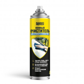 Пенный очиститель для стёкол и пластика NANOPROTECH, 400 мл. NPGPO0023-1