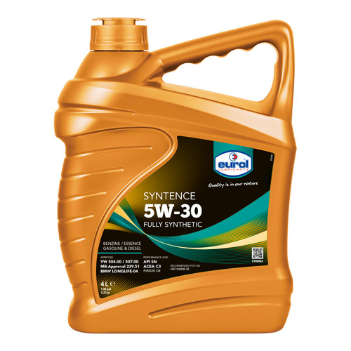 Синтетическое моторное масло Eurol Syntence 5W-30 SL/CF VW 504/507 C3 4л E1000624L-2